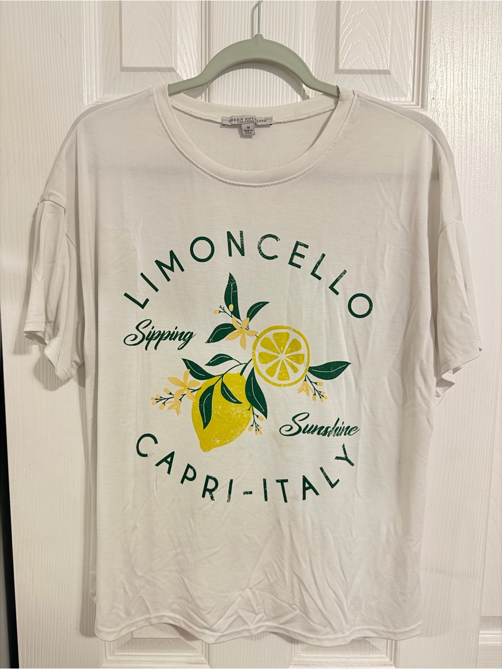 White Italy Crewneck Tee limoncello